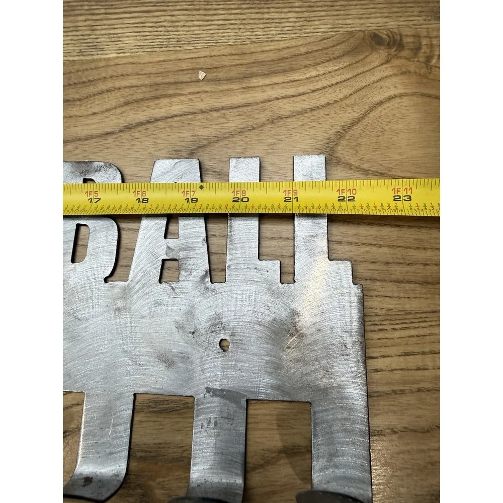 Metal Basketball 11 Hook Coat Hat Wall Hanging Rack Holder Display Trophy Awards